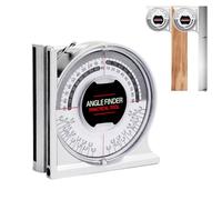 Rrlihjgu Angle Finder Protractor, Magnetic Woodworking Angle Finder, Precision Measurement Inclinometer Gauge for Engineering Carpentry Projects Home Improvement Furniture