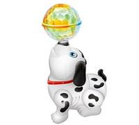 Rrlihjgu Animal Toy Singing, Music and Light for Stunt Dogs - Smart Music and Light Dogs at the Head of the Singing Ball, Rotating Stunt Dog Toy for