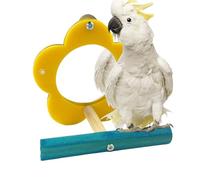 Rrlihjgu Bird Mirror for Parakeets, Bird Cage Mirror, Parrot Toys Mirror Potential Post | Chew Shape Holder, Pet Supplies,