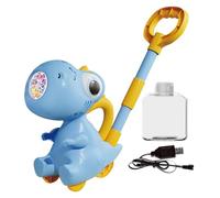 Rrlihjgu Bubble Push Toy, Bubble Mower - Automatic Bubble Maker with LED Light | 10 Holes Garden Entertainment Dinosaur Backyard Toys for Outdoor