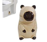 Rrlihjgu Ceramic Toilet Coats for Bolts, Lids for Toilet - Frog Capybara Toilet Floor Screw,Cute Ceramic Layers Bathroom Decor, Spare Parts