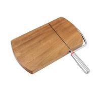 Rrlihjgu Cheese Cutting Board, Cheese Board with Slicer, Wire Cheese Slicer 9.2 x 8.4 Inch Wire Cheese Slicer Cutter Accessories Rust Proof Truffle Slicer Wooden Truffle Slicer