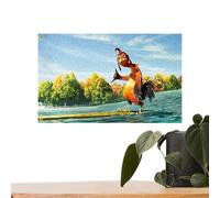 Rrlihjgu Chicken Flag For Room Guys,3x5FT Garden Wall Outdoor Tapestry,Funny Cool Banner,Man Cave Wall Flag Hanging Surfs Up Poster With 4 Brass Grommets For College Room Decor