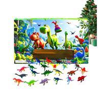 Rrlihjgu Christmas Calendar Advent 2025 | Realistic Dinosaur Figurine Décor,24 Days Themed Holiday Learning Fun Activity for Toddler Boys Girls Teens Family Development Enjoyment