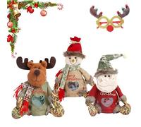 Rrlihjgu Christmas Dolls Gift Bag, Reusable Santa Dolls Zip Bag - Decorative Storage for Holiday Wine Toy Clothing Sweets Family