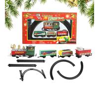 Rrlihjgu Christmas Train Set with Track,Small Kids Trains Christmas Toys | Ornaments Festive Electric Game for Boy Activities Gathering Festival Girl Home Playtime Party