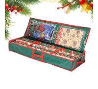 Rrlihjgu Christmas wrapping paper storage, with carry handle on the top, container for wrapping paper for Christmas, for living room, bedroom, cupboard, rolls, ribbons and bow