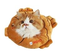Rrlihjgu Conical Cat Collar, Anti-Licking Cat Collar - Cartoon Plush Tempura Taiyaki Soft Kitten Cone, Soft Cat Collar, Healing Recovery Collar for