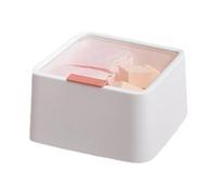 Rrlihjgu Cotton Ball Pot - Double Tier Lipstick Holder with Lid, Makeup Remover Holder for Dressing Table - Suitable for Bedroom, Bathroom, Countertop, Vanity, Hotel, Apartment,