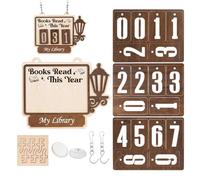 Rrlihjgu Counter for Reading Books This Year, Reading Accessory Decoration, Hanging Sign as Reading Counter, for Library, Bookroom, Niche, Club, Readers, Teachers, Women, Readers, Students and