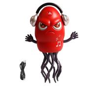 Rrlihjgu Dancing Squid,Wiggling Obstacle Sensor Squid | Rechargeable Octopus Musical Toy with Light for Baby Boys Kids Birthday Christmas Playing Crib Tummy Crawling Dancing