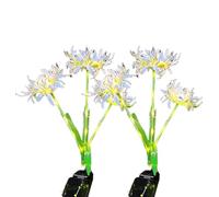 Rrlihjgu Decorative Flower Figurines,Waterproof Solar Pathway Lights | Set Of 2 Reusable Lighting Fixtures, Gardening Supplies For Home And Hotel