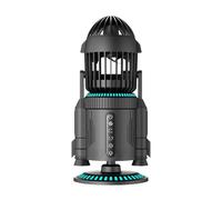 Rrlihjgu Desktop Fan | Portable Electric Desktop Fans | Rotary 5000RPM Quiet Rocket Style with Air Circulator Light for Home Office Bedroom Living Room