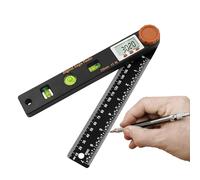Rrlihjgu Digital Angle Finder, Digital Protractor Angle Finder - 7"/230mm Multipurpose Angle Finder with LCD Display,4 in 1 Digital Protractor Ruler for