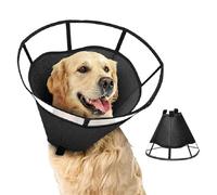 Rrlihjgu Dog Neck Cone, Cone Neck for Dogs,Comfortable Adjustable Neck Cone - Wound Care Visible Wrap, Anti-delick Shield, Breathable Pet Collar,
