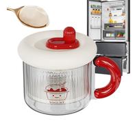 Rrlihjgu Dry Yogurt Press - Whey Separator with Lid - Cheese Maker Reusable Fine Mesh Filter for Cream Separator Soy Milk Diet Daily Fitness Women Men Home Kitchen Cooking