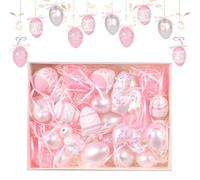 Rrlihjgu Easter Egg Holiday Decor, Easter Decoration Set - Sharing Festival Celebration Ornaments Hangable Party | Spring Easter Bowl Chickens for Christmas