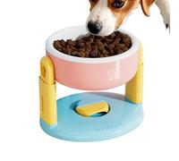Rrlihjgu Elevated Cat Bowls | Height Adjustable Liftable Suction Cup Pet Bowls,Non-slip Dish for Water Wet Indoor Outdoor Pets Puppy Kitten Small Medium Large Dogs