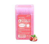 Rrlihjgu Flavored Teeth | Flavored Ends, 100 Pieces Edge Shape for Interdental Cleaning Adults Teens