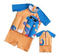 Rrlihjgu Floatable Swim Suit, Short Sleeve Floatable Swimming Pool Safety Swimming Clothing with Flotation Aid Accessory for Boys Girls Outdoor Beach