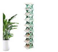 Rrlihjgu Folding Shoe Rack - 9 Story Shoe Rack,Space-Saving Vertical Organizer, No Assembly Multi-Functional Slipper Organizer For Closet Bathroom Corner Small Apartment RV Storage