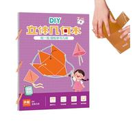 Rrlihjgu Geometry Learning Aids, 3D Geometry Learning Book with Drawstring, Homeschooling Teaching Educational Material for Children and Girls in Nursery and Primary School Age