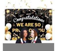 Rrlihjgu Graduation Backdrop 2025 | Graduation Banner Promotion 2025 | Congrats Grad Photo Banner for Party Outdoor Garden Wall Decor
