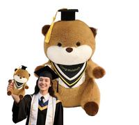 Rrlihjgu Graduation Plush, Cartoon Otters Hugging Decor, Realistic Plush Animal with Graduates Hat Diploma for Room Party Valentines Christmas Decor