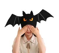 Rrlihjgu Halloween Bat Hat | Cute Halloween Party Hat with Bat Wings - Adjustable Cosplay Accessory for Women Men Teens Events Parade Celebrations
