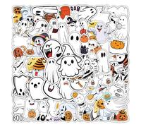 Rrlihjgu Halloween Stickers For Albums | Waterproof Stickers of Loving and Funny Ghosts | Cartoon Sticker for Mobile Phones Car Windows Doors Bottles