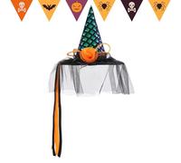 Rrlihjgu Halloween Witch Hat Wide Brim Witch Hat Halloween Accessory for Adult Parties and Cosplay Events Indoor Outdoor Garden