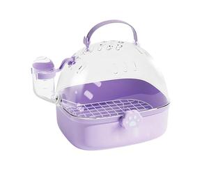 Rrlihjgu Hamster Carrier | Portable Travel Cage for Small with Water Bottle | Breathable Carrying Accessory for Birds Hedgehogs Chinchillas Lovebirds Cockatiels