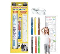 Rrlihjgu Height Chart | Sticker Measuring with Drawings, Decorative Vinyl to Measure Growth in Children's Room Playroom
