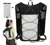 Rrlihjgu Hydration Running Jacket, Reflective Hiking Jacket with Water Bladder - Adjustable Breathable Sports Bag with 1.5L Tank for Women and Men - Riding Camping Cycling