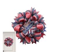 Rrlihjgu Independence Day Wreath Wreath 4 July - Patriotic Door Wreath | Memorial Day Garland Sign, Veterans Cemetery decor decorations