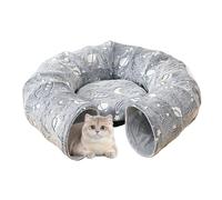 Rrlihjgu Indoor Cat Tunnel - Doughnut Tunnel Bed for Cats | Interactive Toy with Animals in the Dark for Small Medium Large Sizes
