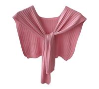 Rrlihjgu Knitted Shawls for Women, Sweater Shawls for Women Fashion Shawl Wrap Soft Collar Poncho Warm Short Tops Elegant Knotted Scarf Cape for Evening Dress, Pink, Se référer au descriptif