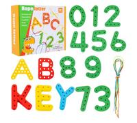 Rrlihjgu Lacing Game For, Lacing Alphabet | Imagination Stimulating Lacing Toy Games,Improve Fine Motor Skills for Preschool Games and Home School Supplies