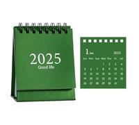 Rrlihjgu Permanent Calendar in, Desk Calendar 2025 - Planning 2025 Daily Schedule 360 Degree Page Turn, Double-Sided Flip, Portable, Schedule