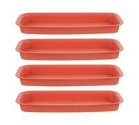 Rrlihjgu Plant Pot Saucer, 4 Pack Plant Pot Base | Lightweight and Breathable Growing Containers with Drip Plate for Outdoor Garden Balcony Trees