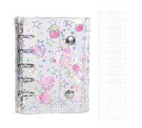Rrlihjgu Ring Binder for Notes, Star Pattern and Folder, Office Folder for Students, School, Classroom, Home, Travel, Outdoor, Indoor, Commuting