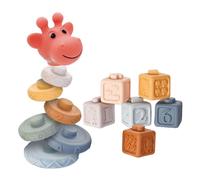 Rrlihjgu Rock Building Blocks, Stacking Blocks Set, Colorful Animal Shape Stacking Stones | Multifunctional Educational Learning Board Set, Table Building for