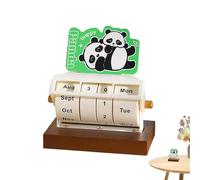 Rrlihjgu Rotating Perpetual Calendar, Perpetual Calendar - Perpetual Calendar for Desk - Perpetual Calendar with Wooden Wheels | Daily Weekly and Weekly Planning