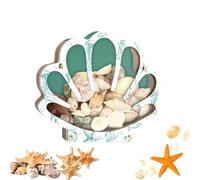 Rrlihjgu Seashell Display Case - Elegant Seashell Holder - Clear Portable Wooden Decorative Holder for Home Decor Bathrooms Exhibiting Living Rooms Beach Outings Protecting Kids Collectors