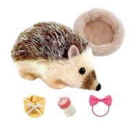 Rrlihjgu Small Hedgehog, Cute Hedgehog, 13 cm, Soft and Realistic Plush Toy with Sleep Cushion, Silicone Figure for The, Care Game for Home and Travel