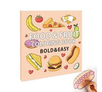 Rrlihjgu Snack Coloring Book,Fruits Coloring Book - 40 Sheets Fruit Snack Cartoon Graffiti Art Workbook for Family Teens Children All Ages Adults