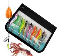 Rrlihjgu Squid Lure - Baits for Squid and Octopus | Faux Fluorescent Soft Bait for Beginners Expert Amateur