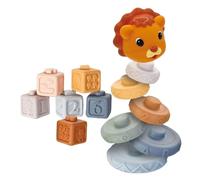 Rrlihjgu Stacking Blocks for Balance Stacking Blocks, Colourful Animal Shaped Sensory Toys - Multi-Functional Educational Learning Committee for Table