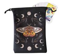 Rrlihjgu Tarot Card Bag,Tarot Card Storage Bag Pouches Holder | Dice Crystal Storage Packing for Home Oracle Fortune Divination Halloween Beginners Kids