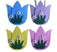 Rrlihjgu Utensil Cutlery Holders, Floral Cutlery Pouch | Multi-Purpose Table Decoration for Family Gatherings, Friends Parties, Weddings, Easter Parties